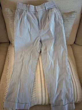 Class Club Blue & White Pinstripe Pleated Chinos